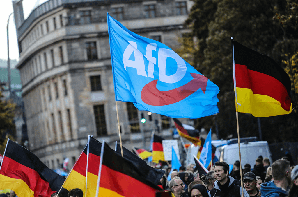 AfD celebrating in German City