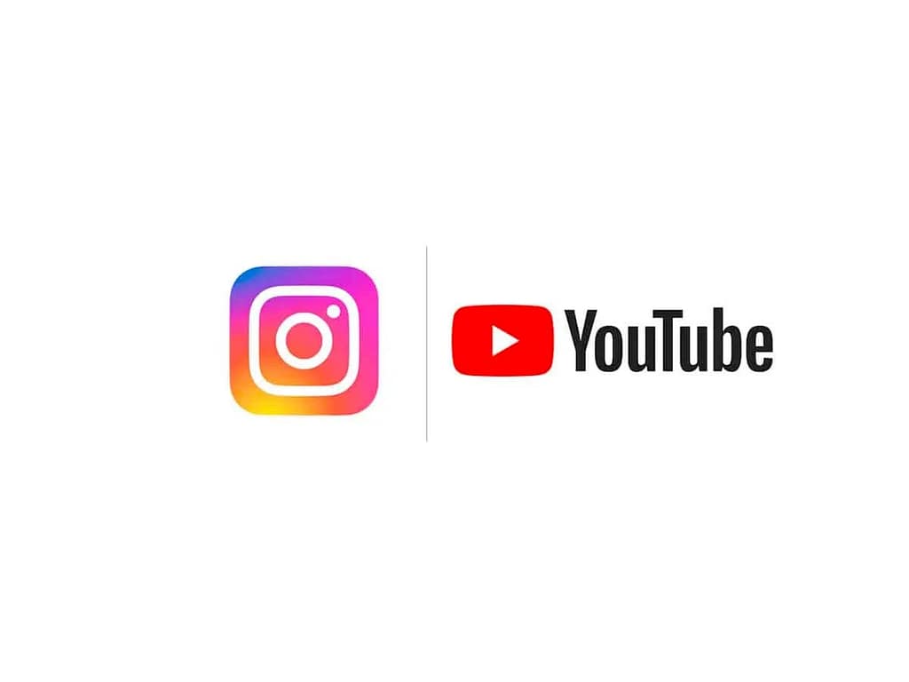 Instagram and youtube logo