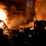 Fire during Leeds Riot